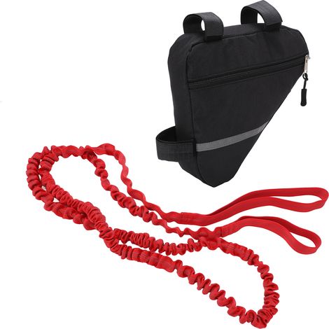 Lot de cordes de remorquage rouges pour vélo - Sangle de traction pour attelage de vélo, lien de remorquage VTT pour balade familiale en extérieur (1/5)