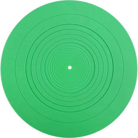 Tapis de platine vinyle en silicone 295 mm, anti-vibrations, accessoire audio de remplacement pour platine vinyle LP. (1/5)
