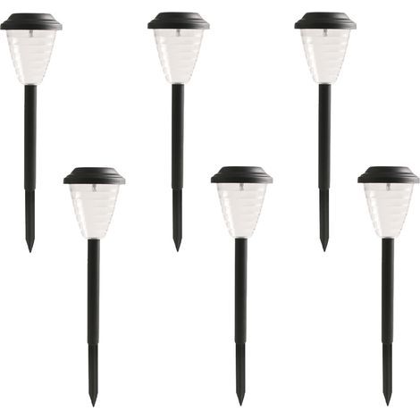 Solar Light - 6 Pieces - IP44 Waterproof - ABS Plastic - Automatic Color Changing - For Garden Pathway Lawn Terrace - 6 pcs (1/4)
