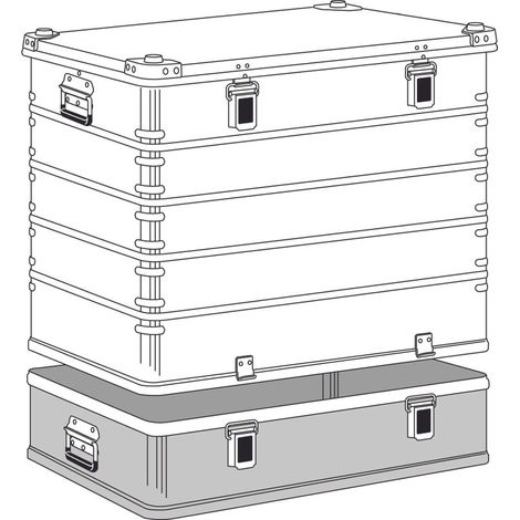 ZARGES Transportkiste K 470 Plus - Haubenbehälter 750 x 550 x 580 mm