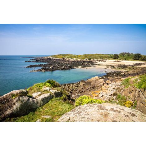 Tableau sur toile île de Chausey 65x97 cm - Impression sur Toile Murale Décorative - Image imprimée en HD sur Toile - Toile sur Châssis en Bois FSC - Fabriqué en France (1/4)
