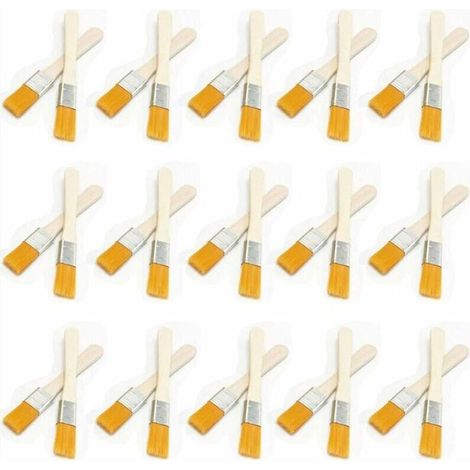 30× Pinceaux à poils plats avec manche en bois Pinceaux à peinture en bois Pinceaux à peinture pour murs Pinceau à peindre (1/5)