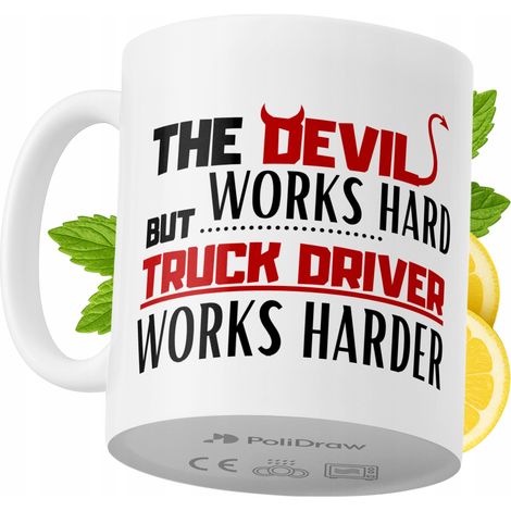 Taza de café/té divertida y humorística para camioneros. Taza con diseño gráfico y texto gracioso para cumpleaños, santos y días festivos. Taza premium para ocasiones especiales en casa, la oficina o  (1/5)