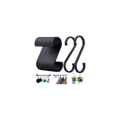 Crochets S, lot de 12 S en forme de Crochet, Crochets S pour les Pots et des Casseroles, des Plantes, des Tasses de café, des Vêtements, des Serviettes dans la Cuisine, la Chambre à coucher, salle de (1/4)