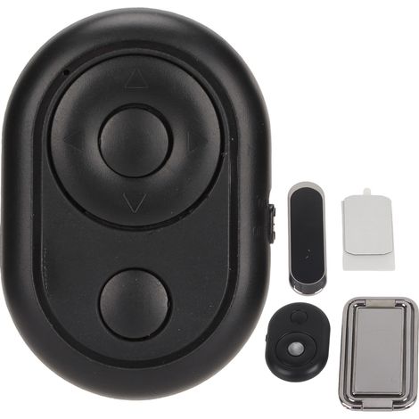 Mini télécommande multifonctionnelle pour téléphone portable + support de téléphone portable en métal avec anneau + support magnétique de bureau (ensemble 3 en 1) (1/5)