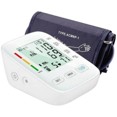 Tensiomètre Bras Automatique avec Brassard Confortable (42 cm) et Fonction Mémoire - Mesure Précise Pression Artérielle et Pouls (1 Pièce)