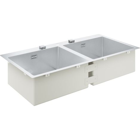 Grohe - Fregadero K800 con drenaje automático, 102x56 cm, acero inoxidable cepillado 31585SD1 (1/3)