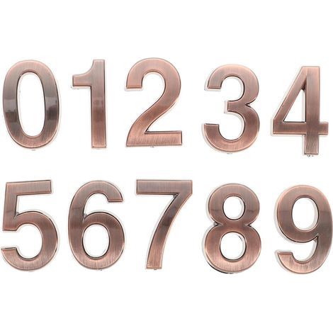 House Numbers 3 5cm Antique Bronze Color ABS Number Plates (1/5)