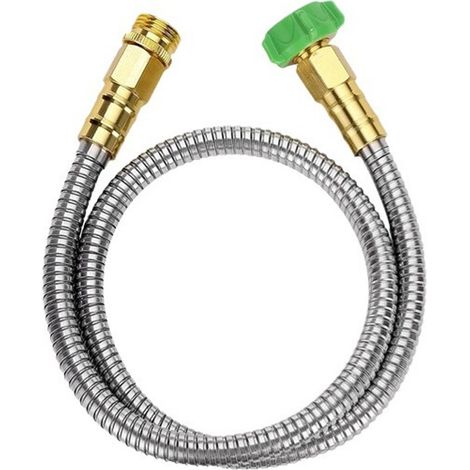 Rallonge tuyau acier inoxydable 1ft, connecteur robinet flexible robuste (1/5)