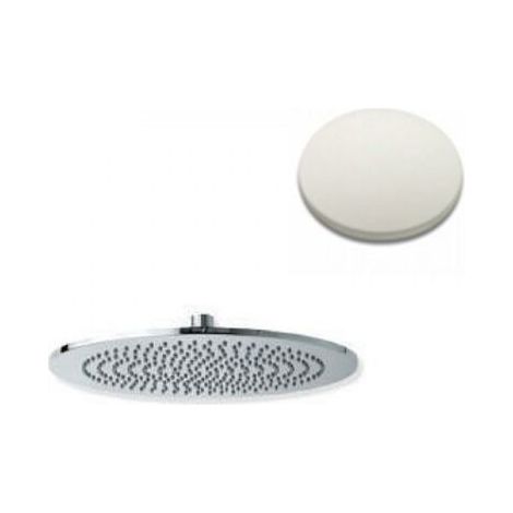 POMME DE DOUCHE SLIM VIENNA LAITON ROND 25 CM BLANC - CRISTINA ONDYNA SD31224 (1/3)