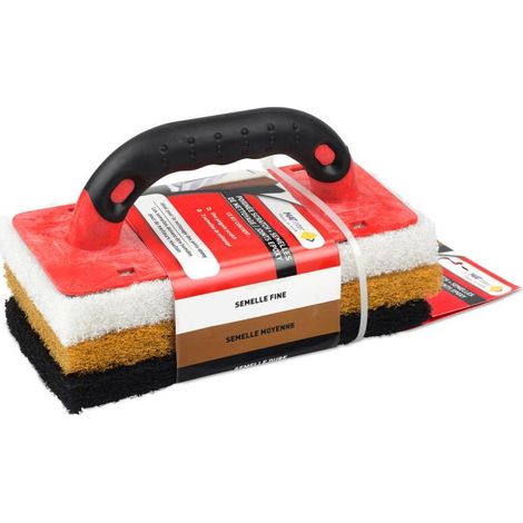 MAT INTER - Platoir éponge époxy poignee scratch + 3 semelles