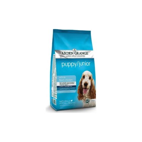 Aliment hypoallergénique au poulet pour chiots Arden Grange Puppy Junior 12 kg (1/3)
