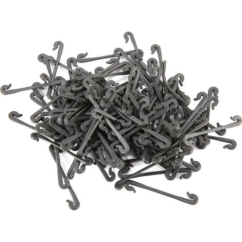 100 pinces à greffer pour vigne, plantes potagères et grimpantes, noires (1/5)