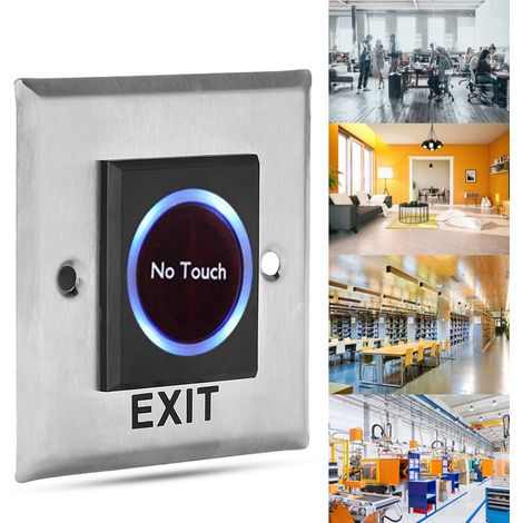 Interrupteur Infrarouge Sans Fil pour Porte avec Éclairage LED - Commande de Sortie pour Contrôle d'Accès (1/5)