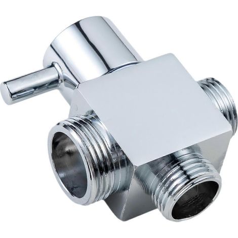 Robinet inverseur de douche robuste, couleur argent, pour cuisine, salle de bain et douche. (1/5)