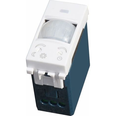 ETTROIT 1-Modul-Bewegungsmelder mit Zeit-/Lux-Einstellung, kompatibel mit Vimar Arké – Artikelnummer VA1800B