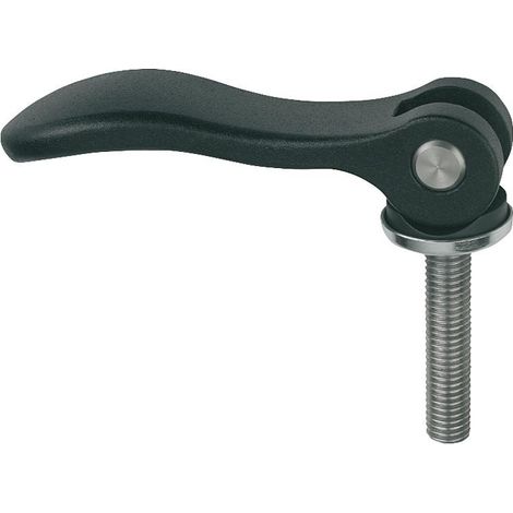 Levier excentrique avec filet. Male M8x50, Nirosta (1/3)