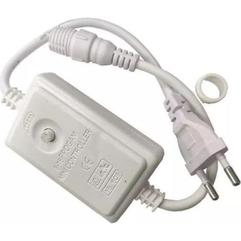 Connecteur d'alimentation pour guirlande LED 220V – Compatible avec guirlandes SILAMP – Inclut redresseur de courant – Facile à raccorder