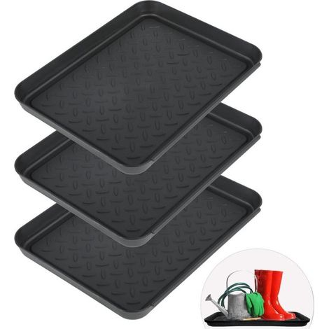 Einlegesohlen – Tropfschale für Schuhsohlen – Dreiteiliges Set – Schuhregal – Schuhaufbewahrungssystem – Schuhbox – Tropfschale – Schuhschale (1/5)