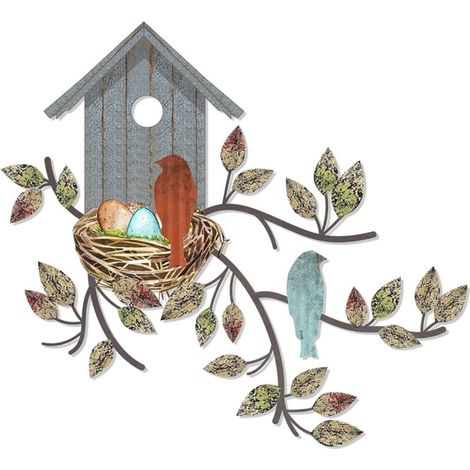 15 cm Art mural en métal coloré, décoration murale élégante pour intérieur extérieur maison (1/5)