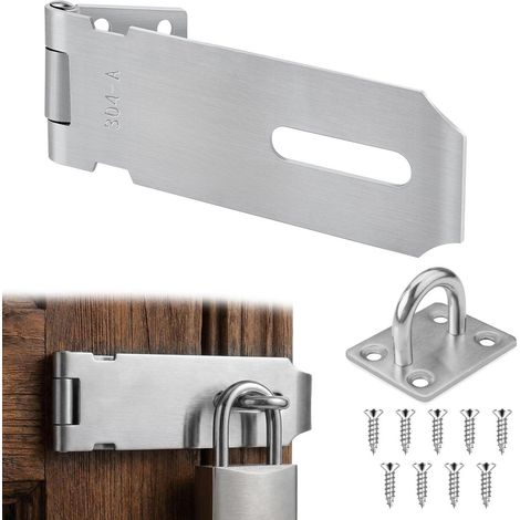 Vorhängeschloss Haspe Edelstahl 10,2 cm faltbar für Tor, Schrank, Fenster