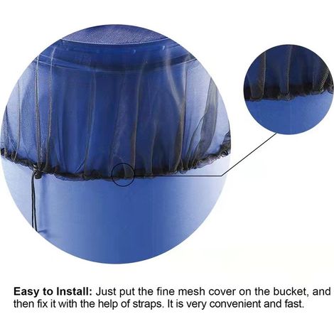 Filet de Protection Anti-Insectes pour Récupérateur d'Eau de Pluie - Couverture de Réservoir Extérieur avec Filtre (1/5)