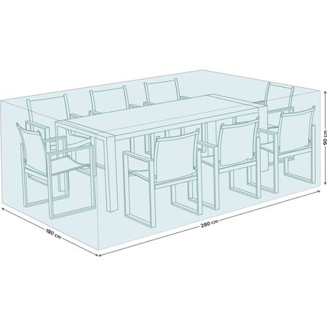 Telo di copertura Bolzano per set da pranzo 280x180x90cm (1/5)