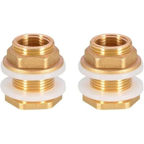 2 pezzi DN20 3/4 raccordo per tubo dell'acqua in ottone per rubinetto base per secchio della pioggia base per serbatoio in ottone per rubinetto secchio della pioggia serbatoio dell'acqua