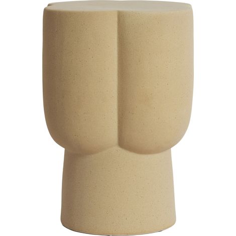 Light & Living JUNTO tavolino in ceramica opaca sabbia – Ø34,5x45