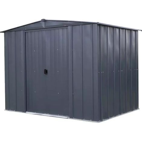 Abri métal Habrita Foresta Spacemaker Apex 4,58m2 toit 2 pentes avec double porte coulissante (1/4)