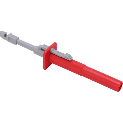 J.30020 Drahtdurchdringungs-Prüfspitze mit Klemme, verlustfrei, bruchsicher, mit 4-mm-Klinkenstecker für Multimeter, Rot (1/5)