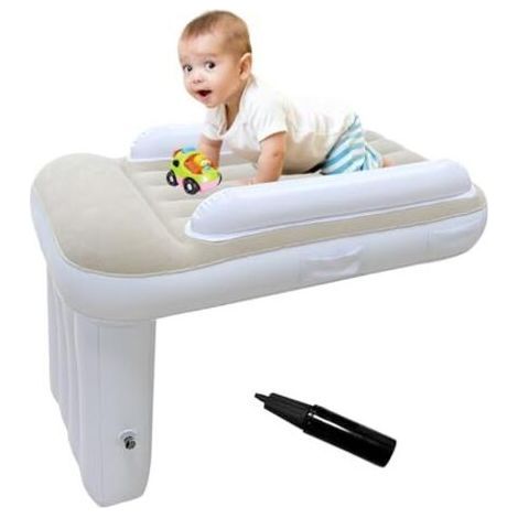 Lit d'avion gonflable pour enfants, repose-pieds portable pour que les enfants puissent s'allonger et se reposer - Air Baby s'adapte à la plupart des sièges d'avion et de voiture