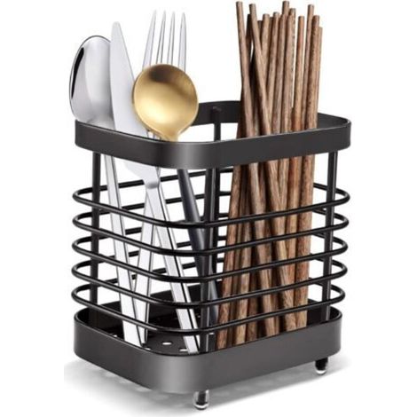 Égouttoir À Couverts - Acier Inoxydable 304 - Pour Cuillères Fourchettes Couteaux Baguettes - Idéal Tiroir Cuisine Bureau Salle De Bain - 1 Pièce (1/5)