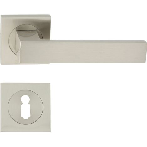 DOMINO Poignée de porte QUBIK-QR M9 BB Poignée avec rosace BB pour clé Nickel (1/5)