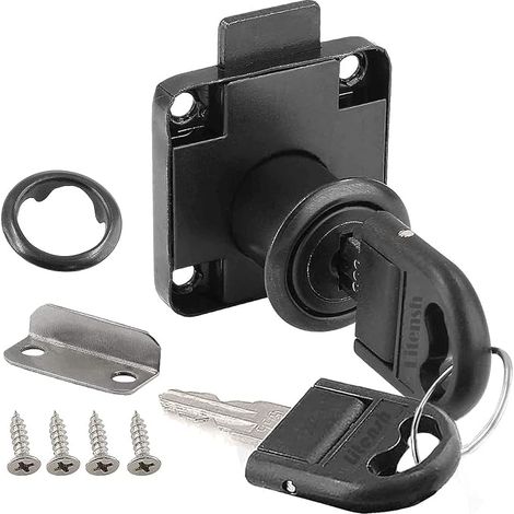 Cam Lock Furniture Lockers Locker Locks Mailbox Lock Cabinet Security Lock Cupboard Drawer Cabinet Drawer Black (1/5)