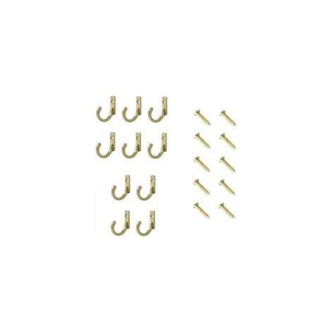 Set di 10 ganci da parete robusti e resistenti, adatti per porte di cucina, bagni, vestiti, accappatoi, asciugamani, cappelli, chiavi, ecc. (oro) - Crezuo