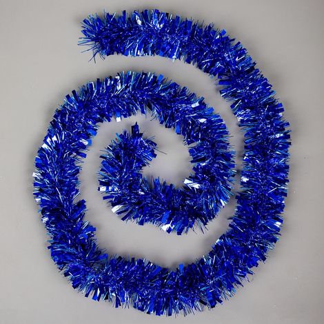 Other Christmas decorations: 2-piece set of 2m luxury blue thick Christmas garlands, Christmas tree decorations (1/3)