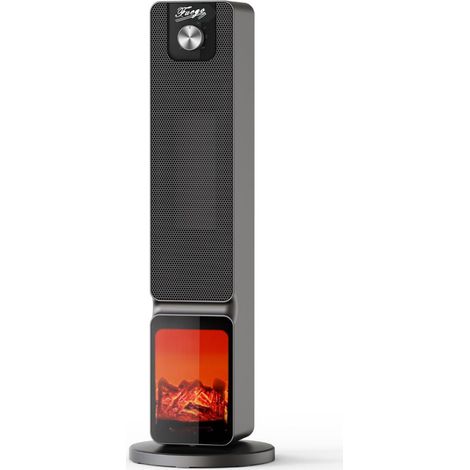 Calefactor Cerámico PTC Termoventilador de Torre 2000W con Efecto Llama