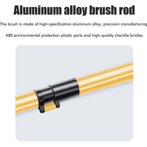 Brosse de lavage de voiture en chenille à long manche, balai, nettoyant pour voiture, brosse de nettoyage télescopique en 3 parties, balai (1/5)