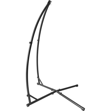 WYCTIN® Sostén para Silla Colgante 214cm Soporte para Columpio Estructura de Acero Negro Peso máx 120Kg (1/5)