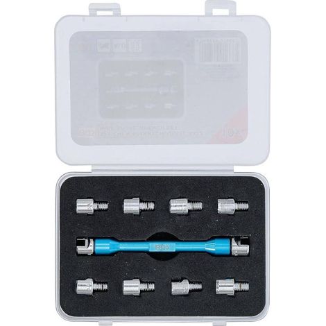 Clé de Rayons 10 pcs - Têtes Échangeables pour Motocyclettes - Précision et Polyvalence, Acier - D-Work (1/5)