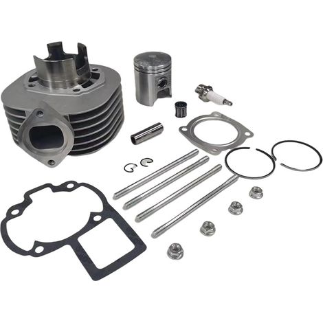 Motorcycle cylinder, compatible with cylinder liners and pistons of the Suzuki LT80, LT80S, 87-06, KFX80 and KSF80. (1/4)