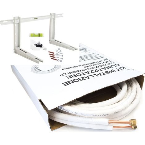 KIT tuyaux en cuivre climatiseur 1/4 3/8 3 mt raccords support tuyau de condensat climatisation