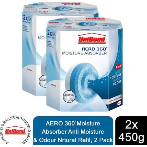 UniBond 2633442 Aero 360 Moisture Absorber Refills (Pack 2) UNI1807921