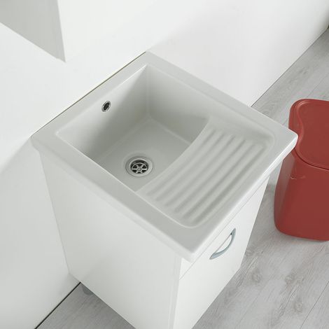 Lavatoio in ceramica Mosella 45x50 da Incasso o Sospeso (Solo Vasca) (1/2)