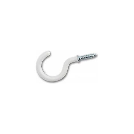 Gancio rilsanizzato bianco 2,5x10mm confezione da 15 pezzi VYNEX