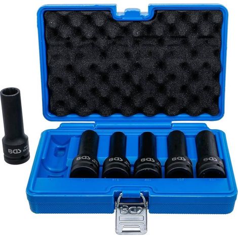 Jeu de Douilles à Choc Profil E 20 mm (3/4) - 6 pcs - Résistance et Performance, Acier - D-Work (1/5)