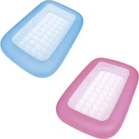 Trade Shop - AQUABABE RECHTECKIGER POOL MIT AUFBLASBAREM BODEN 165X104X25 CM 2 FARBEN 51115 - (1/5)