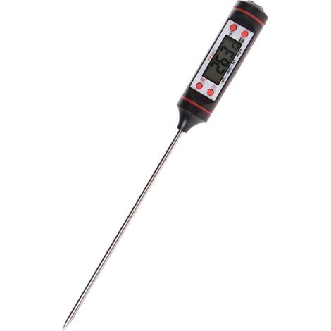 Thermomètre Cuisine - Sonde Alimentaire Numérique - Plage -50 À 300 °C - Écran LCD - Fonction Hold Et Max/Min - Acier Inoxydable 304 - 1 Pièce (1/5)