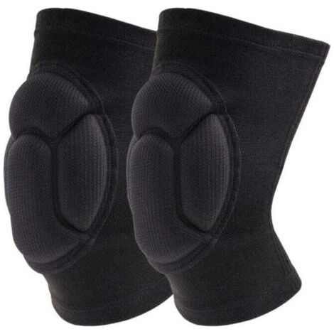Genouillères Qualité proles pour Le Travail, XU,Genoux Confortable pour sols abrasifs pour Gardning et Construction Danse,1 paire Élastique mousse Anti choc(L,42-48 cm) - (1/4)